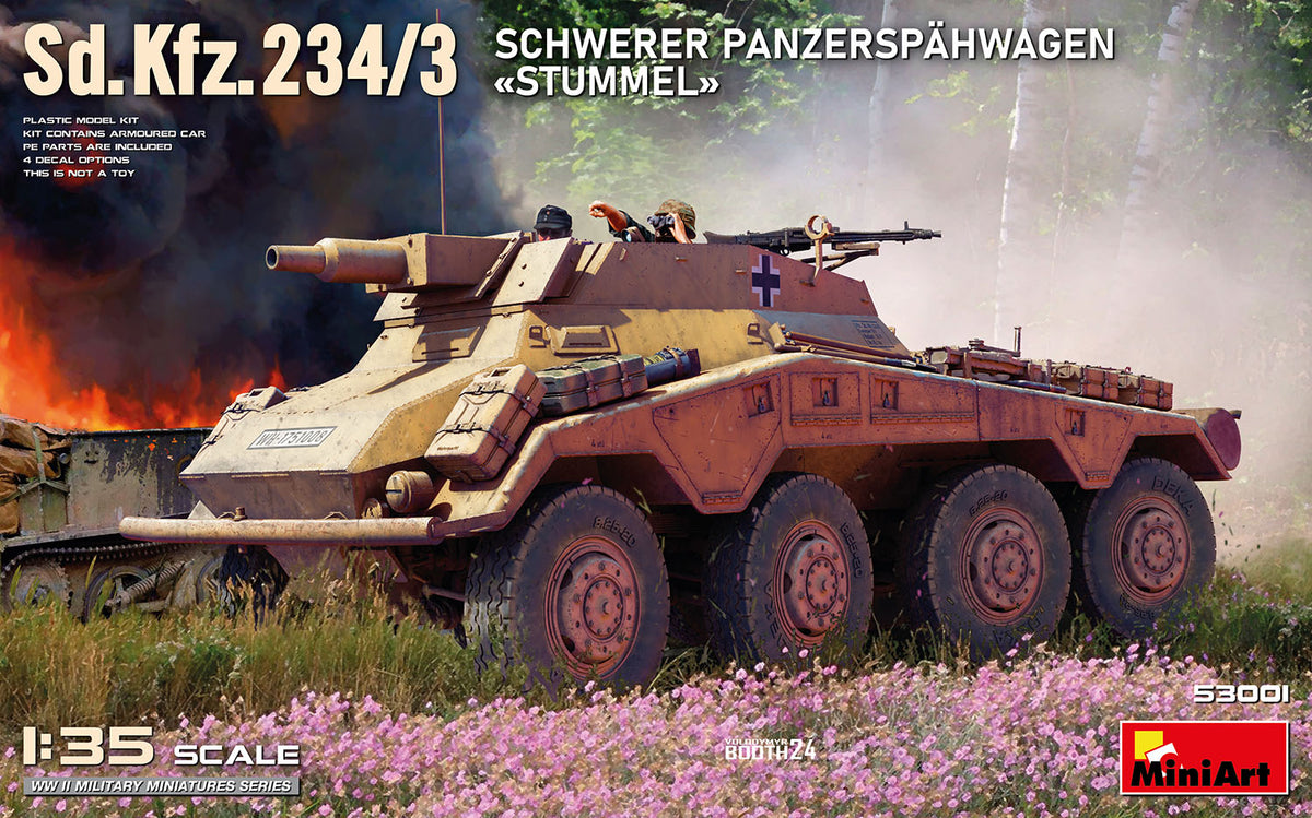 1/35 Sd.Kfz.234/3 Schwerer Panzerspähwagen Stummel - Hobby Sense