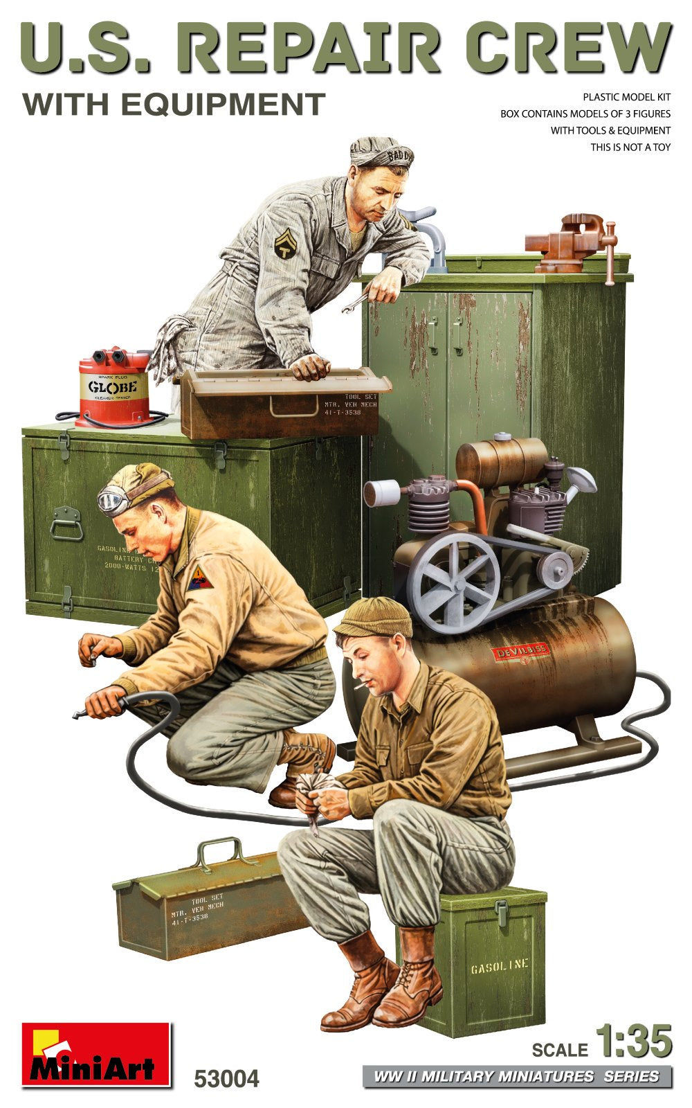 Miniart 1/35 US Repair Crew w/Equipment