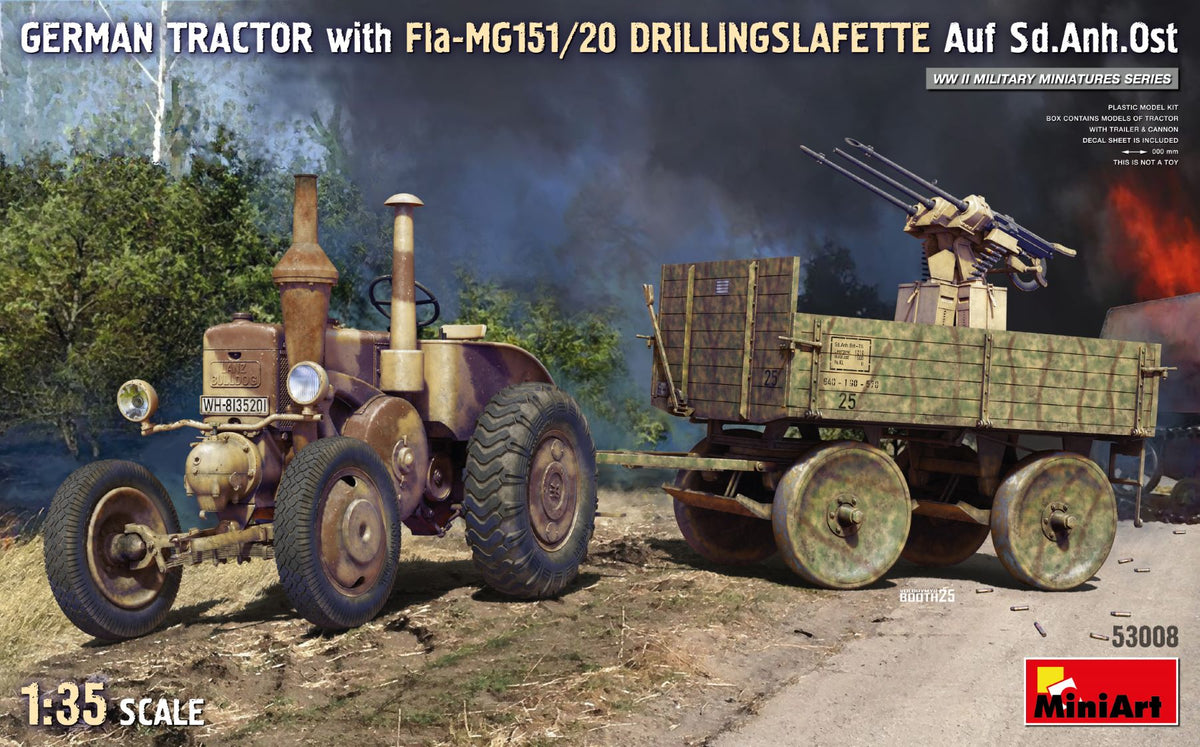 1/35 German Tractor with Fla-MG151/20 Drillingslafette auf Sd.Anh.Ost - Hobby Sense