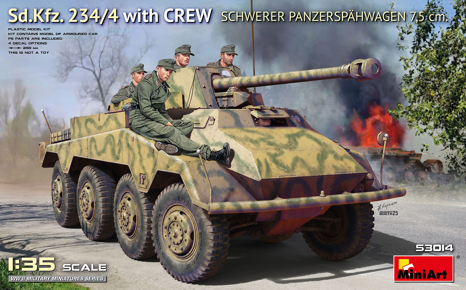 1/35 Sd.Kfz. 234/4 w/Crew Schwerer Panzerspähwagen 7,5 cm