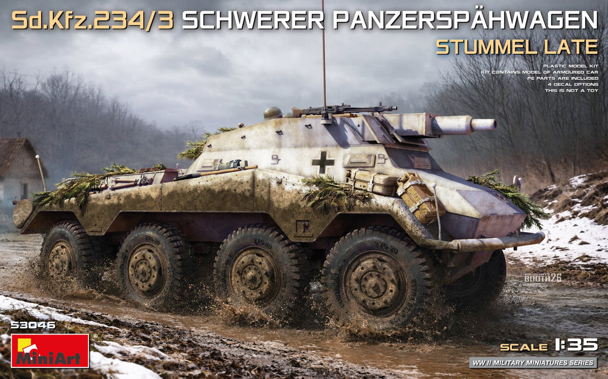 Miniart 1/35 Sd.Kfz.234/3 Schwerer Panzerspahwagen «Stummel» Late - Hobby Sense