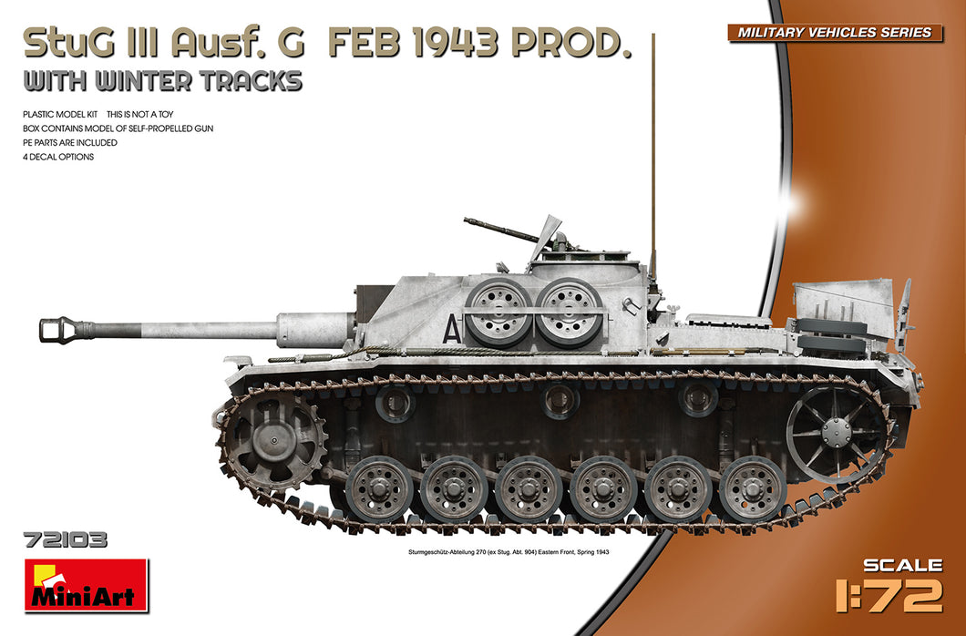1/72 StuG III Ausf. G Feb 1943 Prod. with Winter Tracks - Hobby Sense