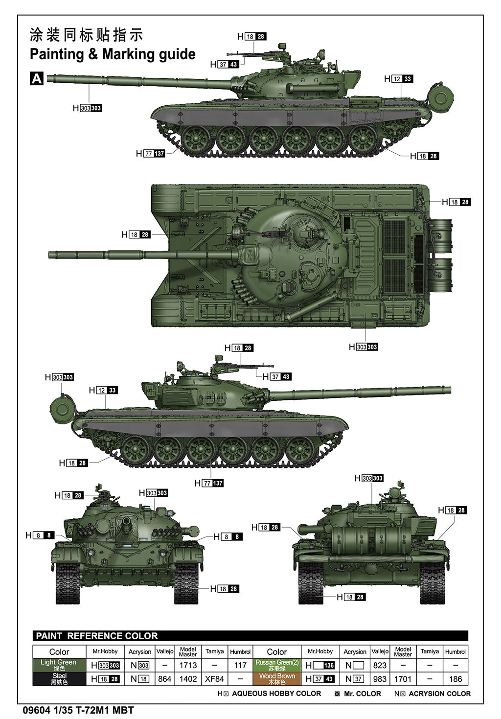 1/35 T72M1 MBT - Hobby Sense