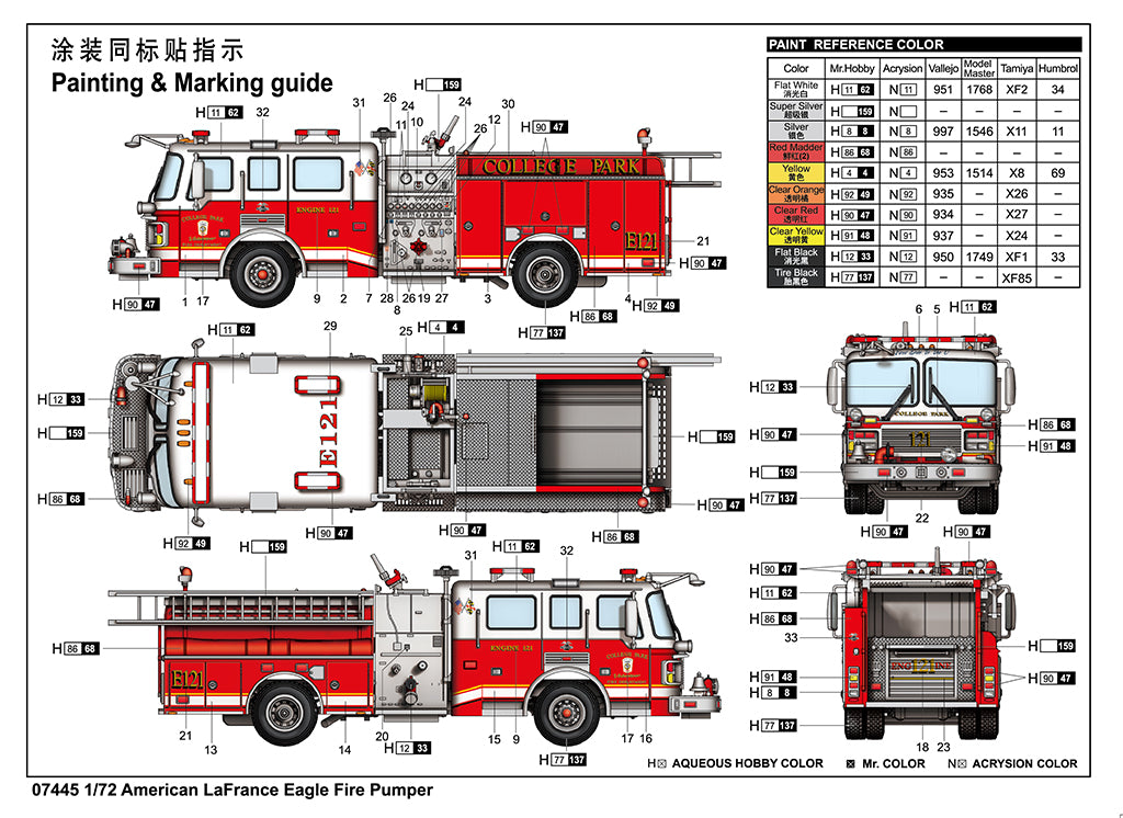 1/72 American LaFrance Eagle Fire Pumper - Hobby Sense