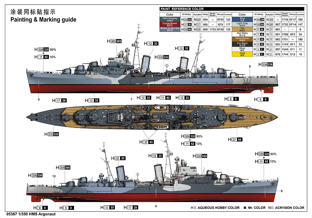 1/350 HMS Argonaut - Hobby Sense
