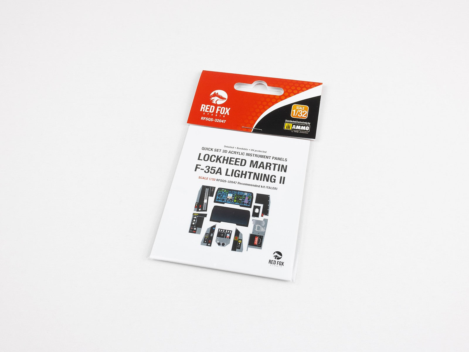 1/32 Lockheed Martin F35A Lightning II Quick Set 3D Acrylic Instrument Panel - Hobby Sense