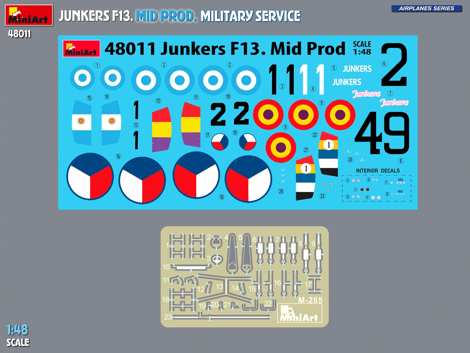 Miniart 1/48 Junkers F13. Mid Prod. Military Service