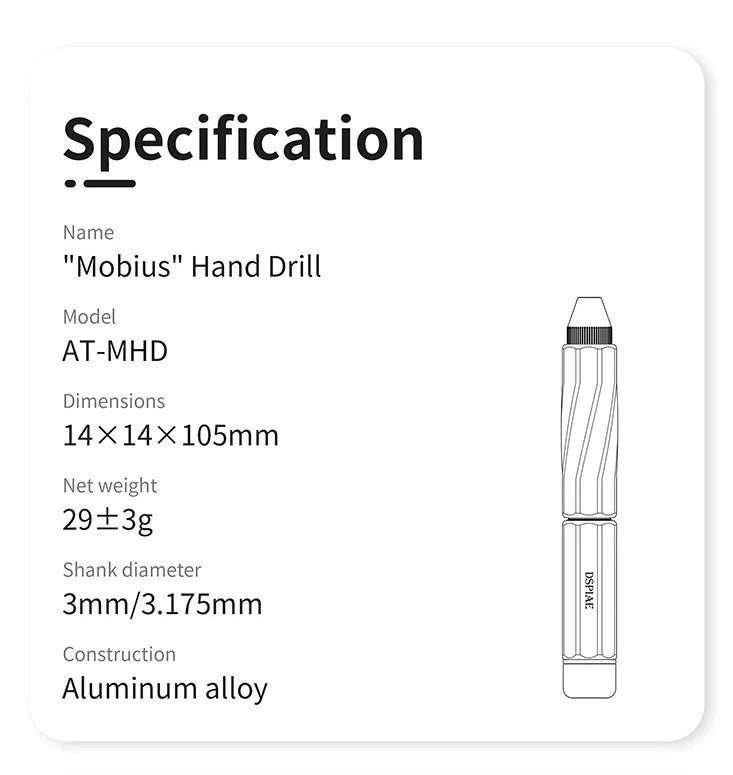 DSPIAE Mobius Hand Drill
