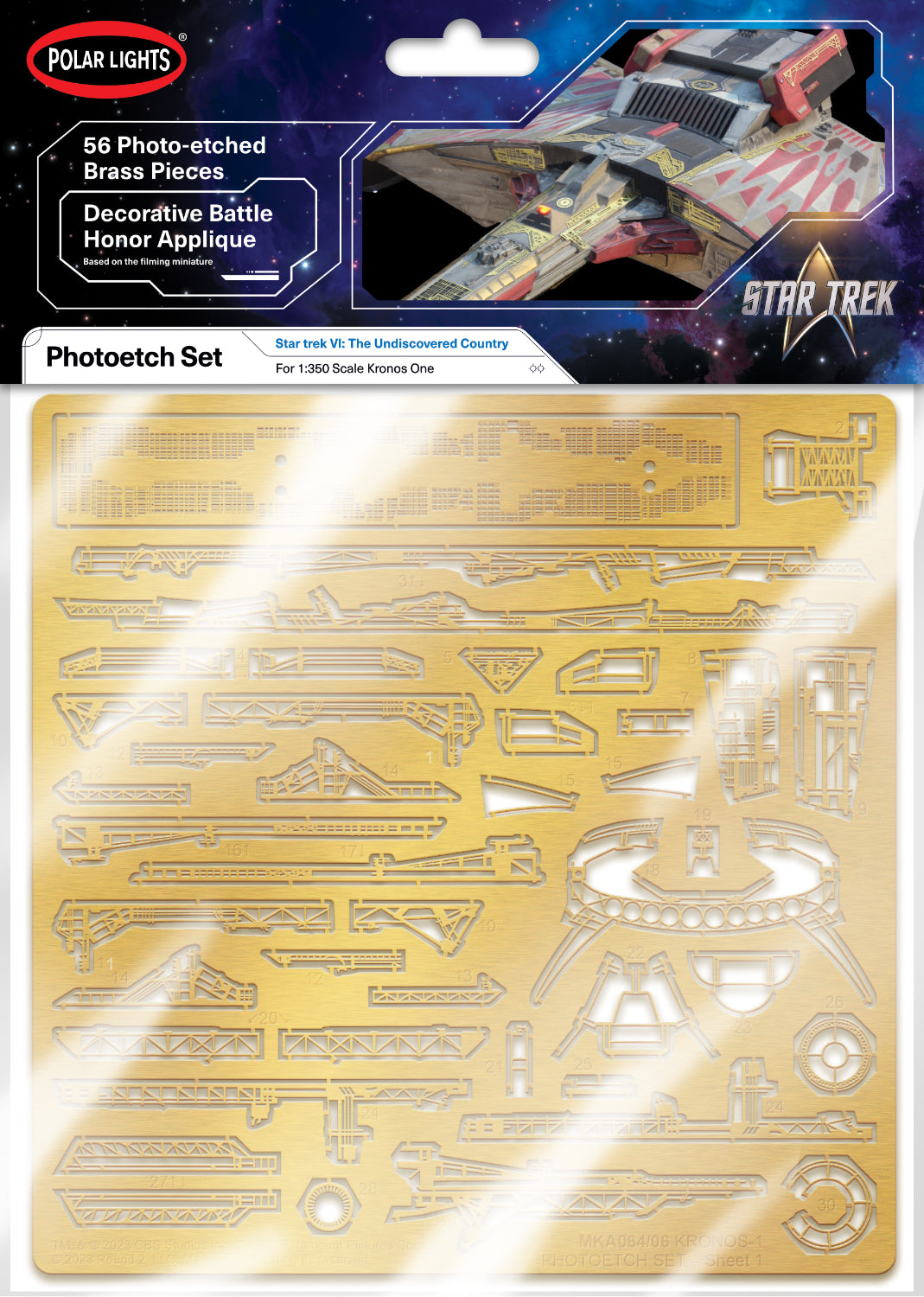 1/350 Star Trek The Undiscovered Country Klingon Kronos One Photo-Etch Set - Hobby Sense