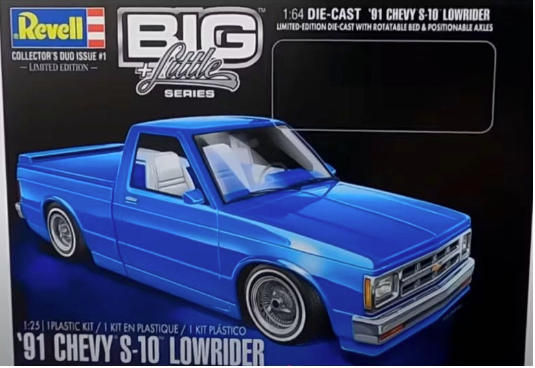 1/25 1991 Chevy S10 Lowrider w/Small Die Cast Truck - Hobby Sense