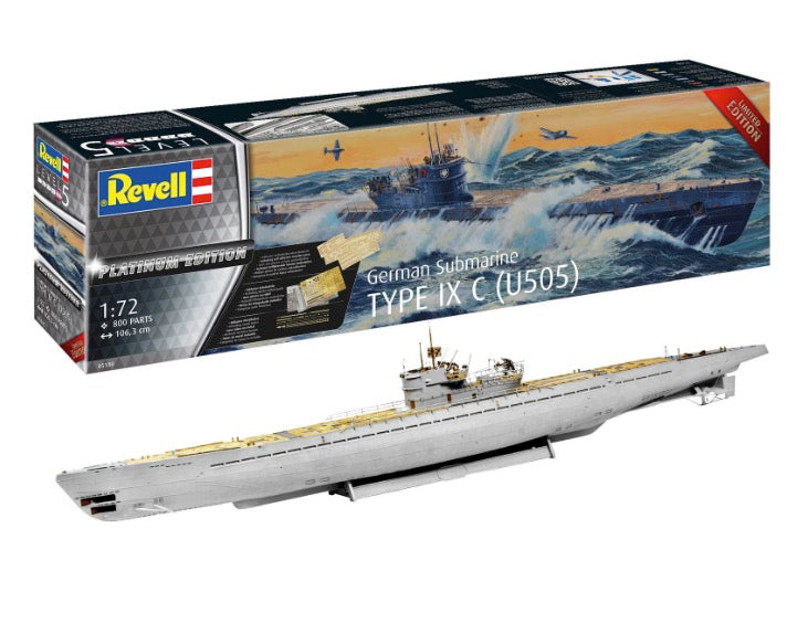 1/72 German Submarine Type IX C (U505) Platinum Edition - Hobby Sense