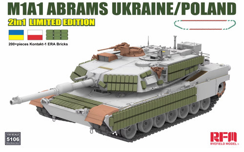 1/35 M1A1 Abrams Ukraine/Poland 2in1 LTD Edition - Hobby Sense