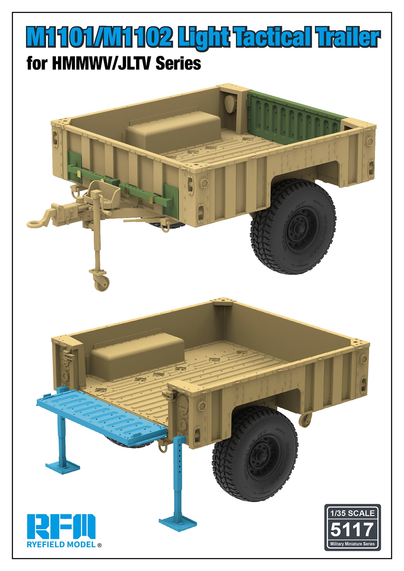 1/35 M1101/M1102 Light Tactical Trailer for HMMWV/JLTV Series - Hobby Sense