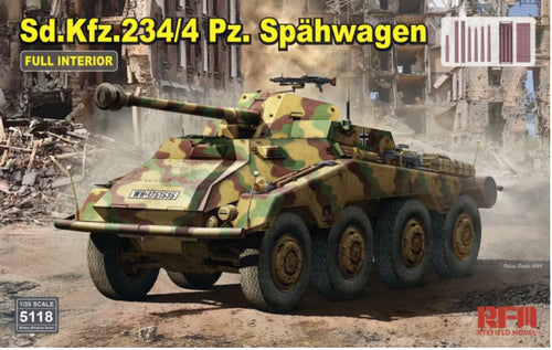 1/35 Sd.Kfz. 234/4 Pz. Spahwagen with Full Interior - Hobby Sense