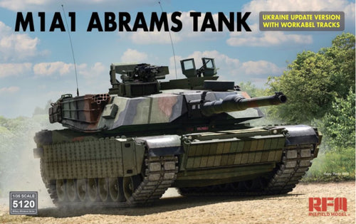 1/35 M1A1 Abrams Tank Ukraine Update Version with Workable Tracks - Hobby Sense