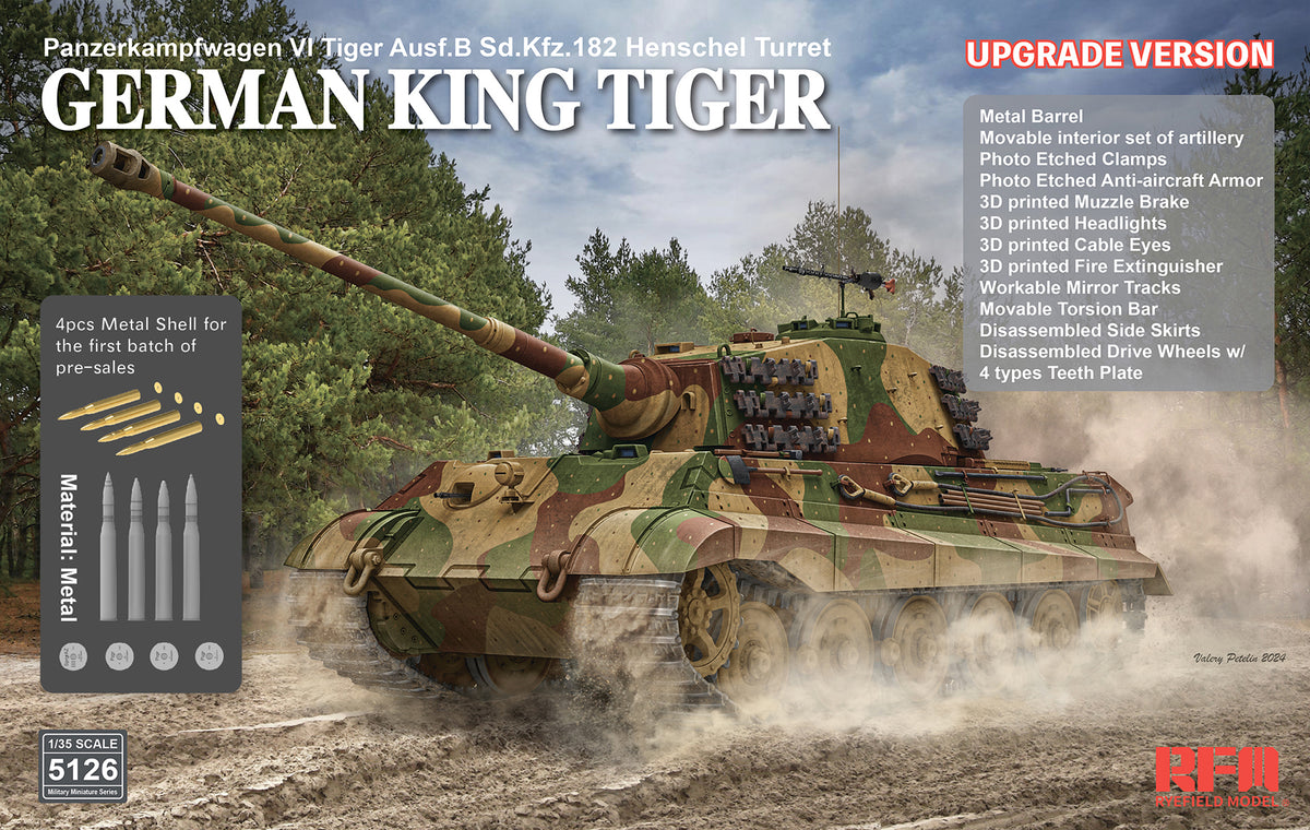 1/35 King Tiger Pz.Kpfw.VI Ausf.B Henschel Turret Sd.Kfz. 182, Upgrade Version - Hobby Sense