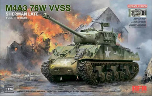 1/35 M4A3 Sherman 76W VVSS Late w/Interior, Upgrade Version