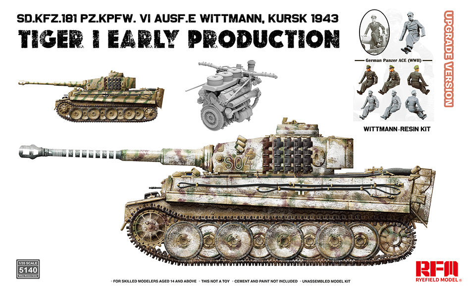 1/35 Sd.Kfz.181 Pz.Kpfw. VI Ausf. E Tiger I Early Production, Kursk 1943/Upgrade Version - Hobby Sense