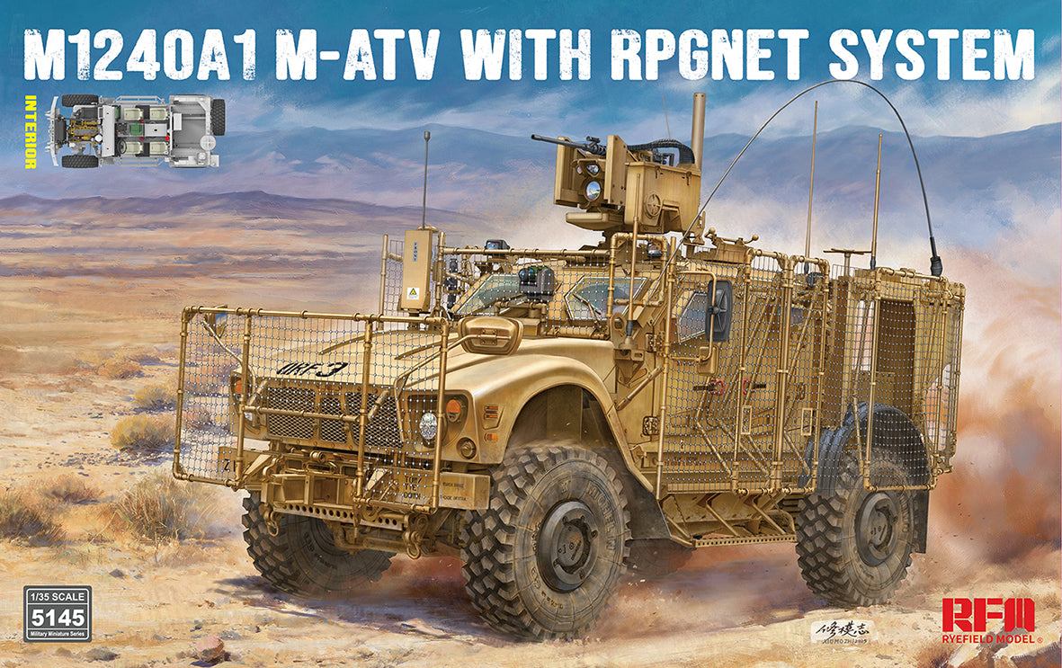 1/35 US MRAP All Terrain Vehicle M1240A1 M-ATV with RPGNET System - Hobby Sense