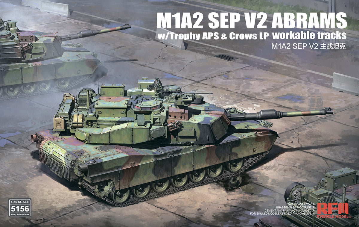 Rye Field 1/35 M1A2 SEP V2 w/Trophy APS & Crows LP & Workable Tracks