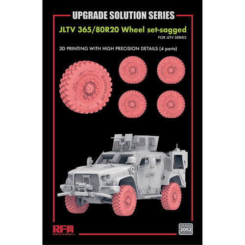 1/35 JLTV 365/80R20 Wheel Set - Sagged - Hobby Sense