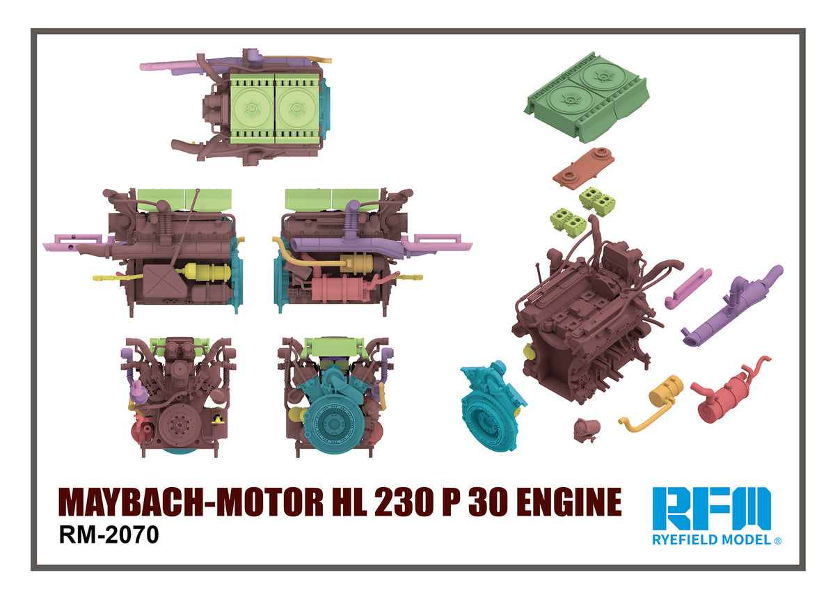 1/35 Maybach-Motor HL 230 P 30 Engine for Panther Ausf.G - Hobby Sense