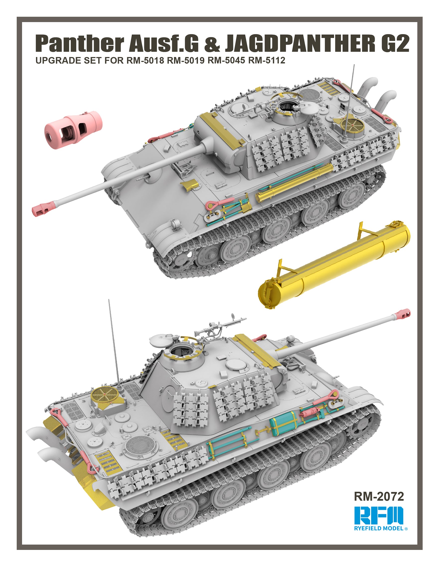 1/35 Panther Ausf.G Upgrade Set, for kits 5018, 5019, 5112 - Hobby Sense