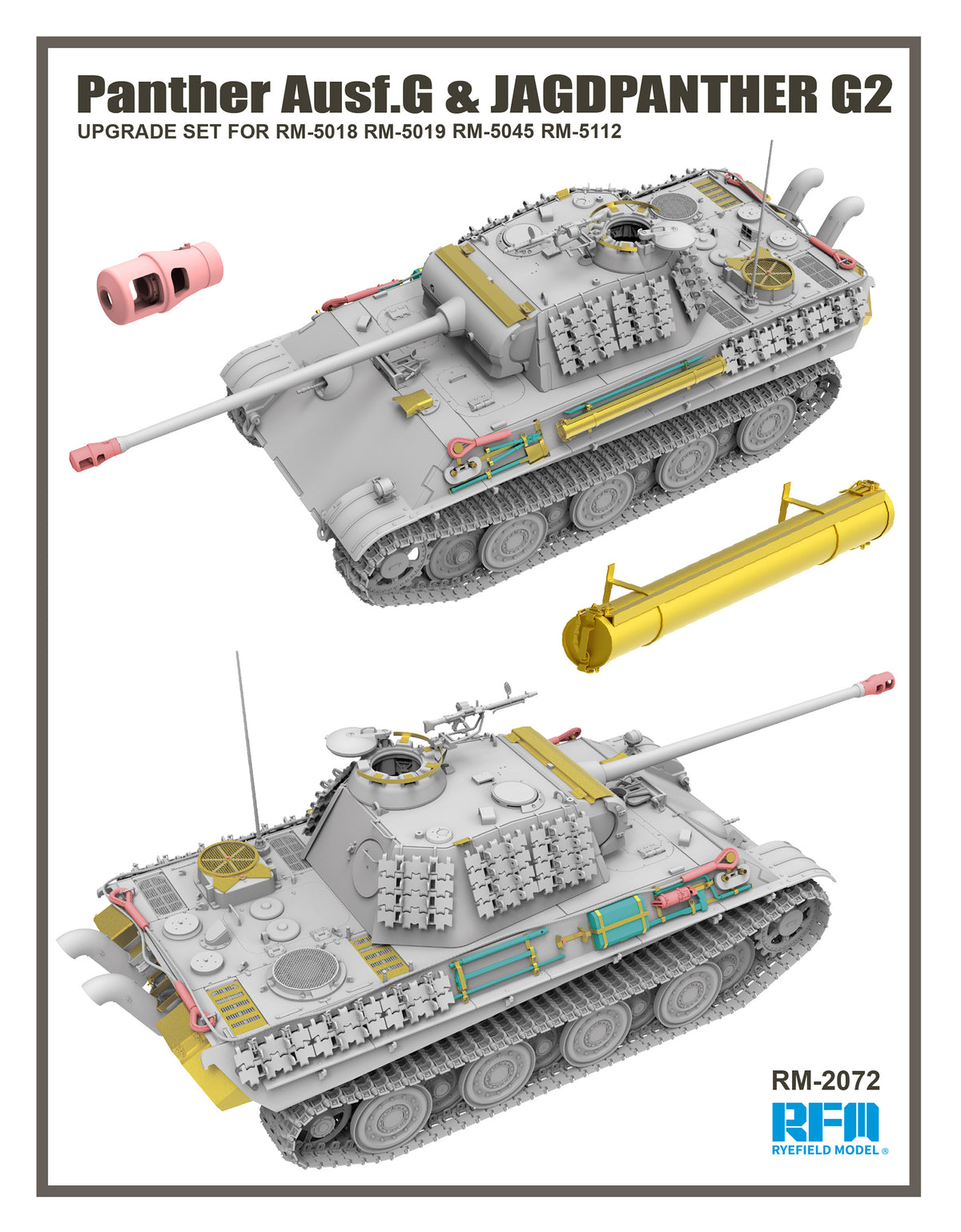 1/35 Panther Ausf.G Upgrade Set, for kits 5018, 5019, 5112 - Hobby Sense