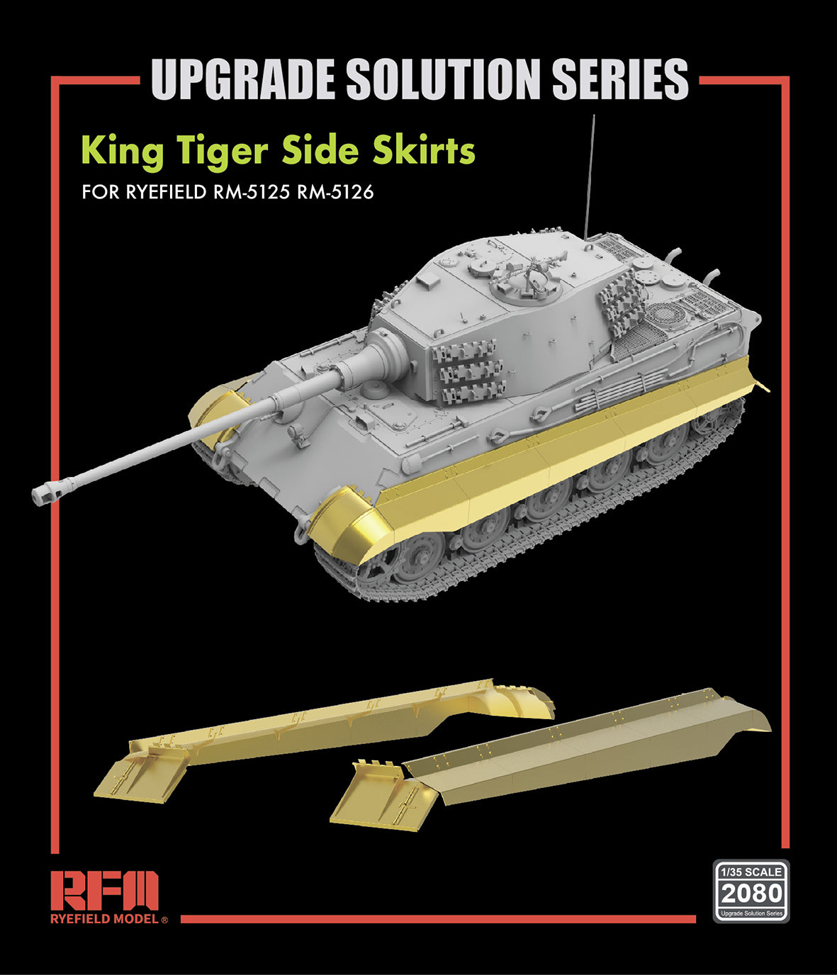 1/35 King Tiger Side Skirts, Upgrade Solution Series - Hobby Sense