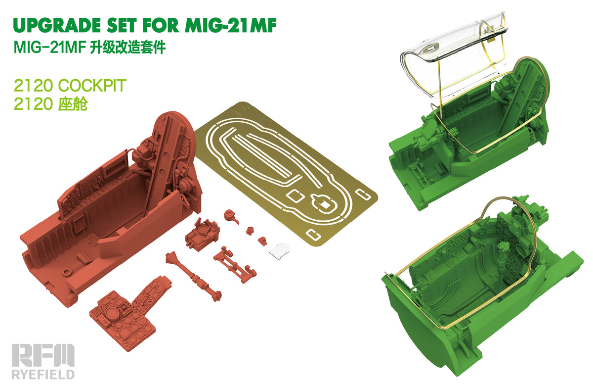 Rye Field 1/48 MiG-21MF Cockpit , 3D Printed