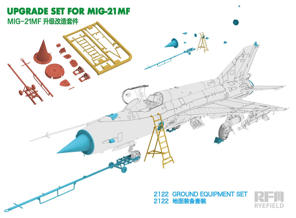 Rye Field 1/48 MiG-21MF Ground Equipment Set, 3D Printed