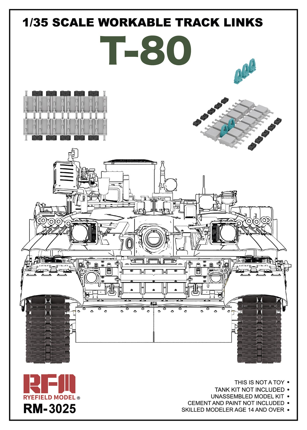 1/35 T80 Workable Track Links - Hobby Sense
