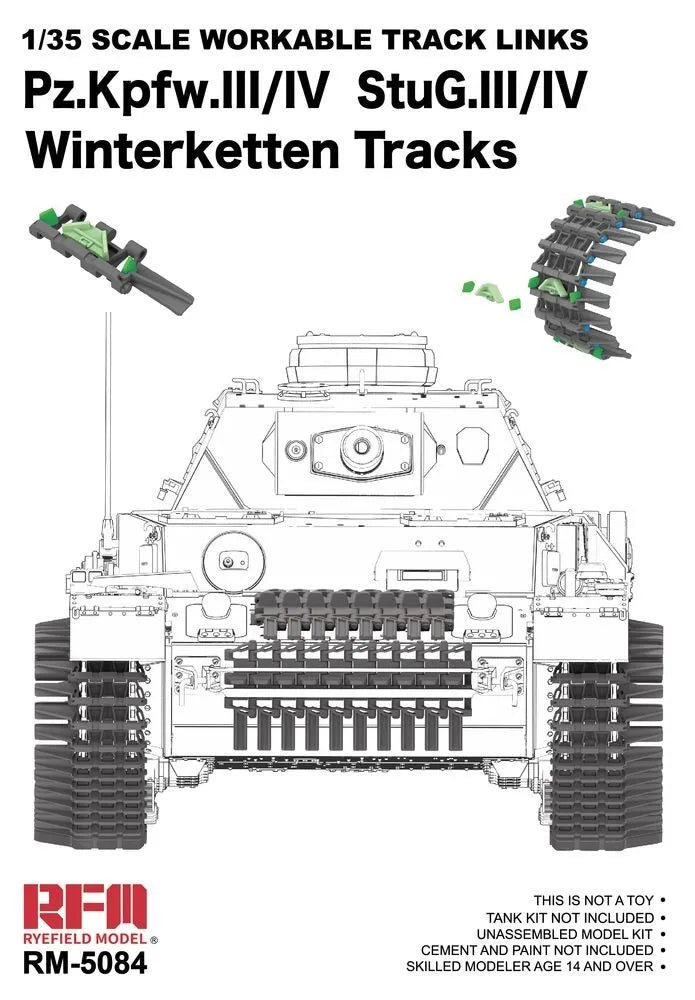 1/35 Pz.Kpfw.III/IV Stug.III/IV Winterketten Workable Track Links - Hobby Sense