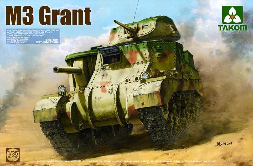 Takom 1/35 British Medium Tank M3 Grant - Hobby Sense