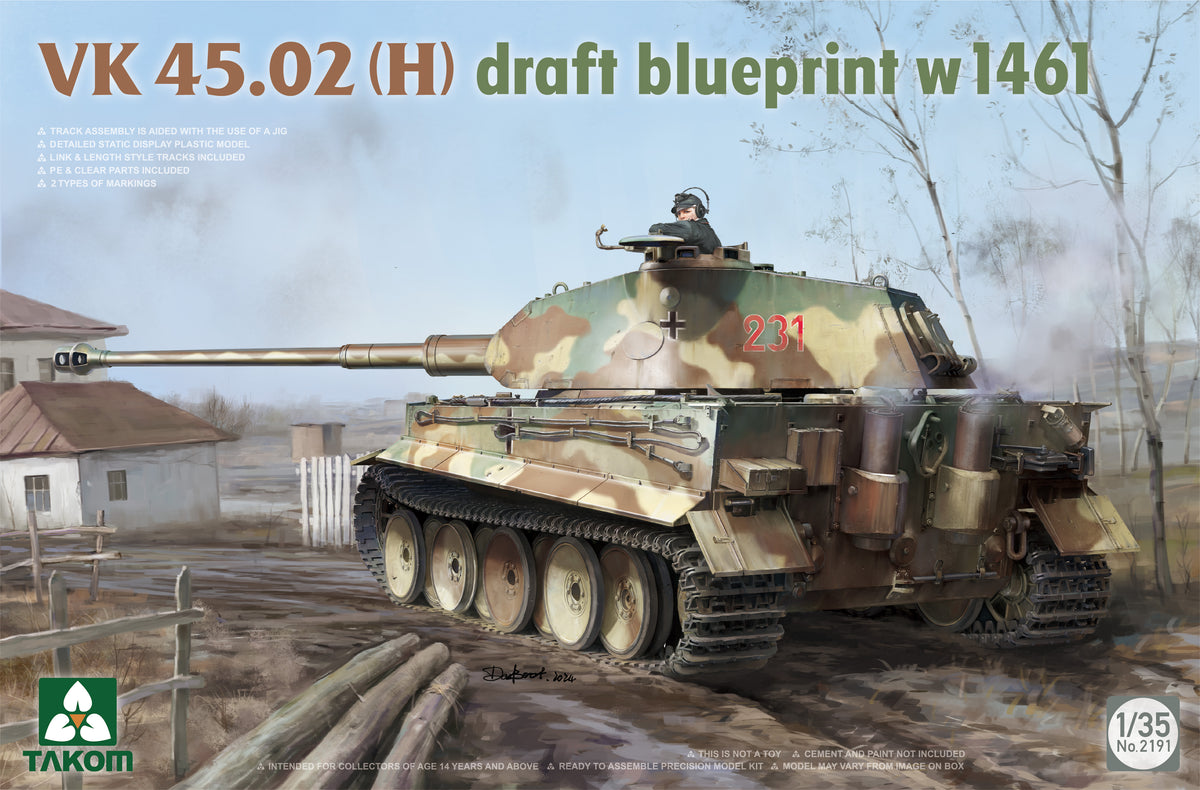 1/35 VK45.02(H) Draft Blueprint w1461 - Hobby Sense