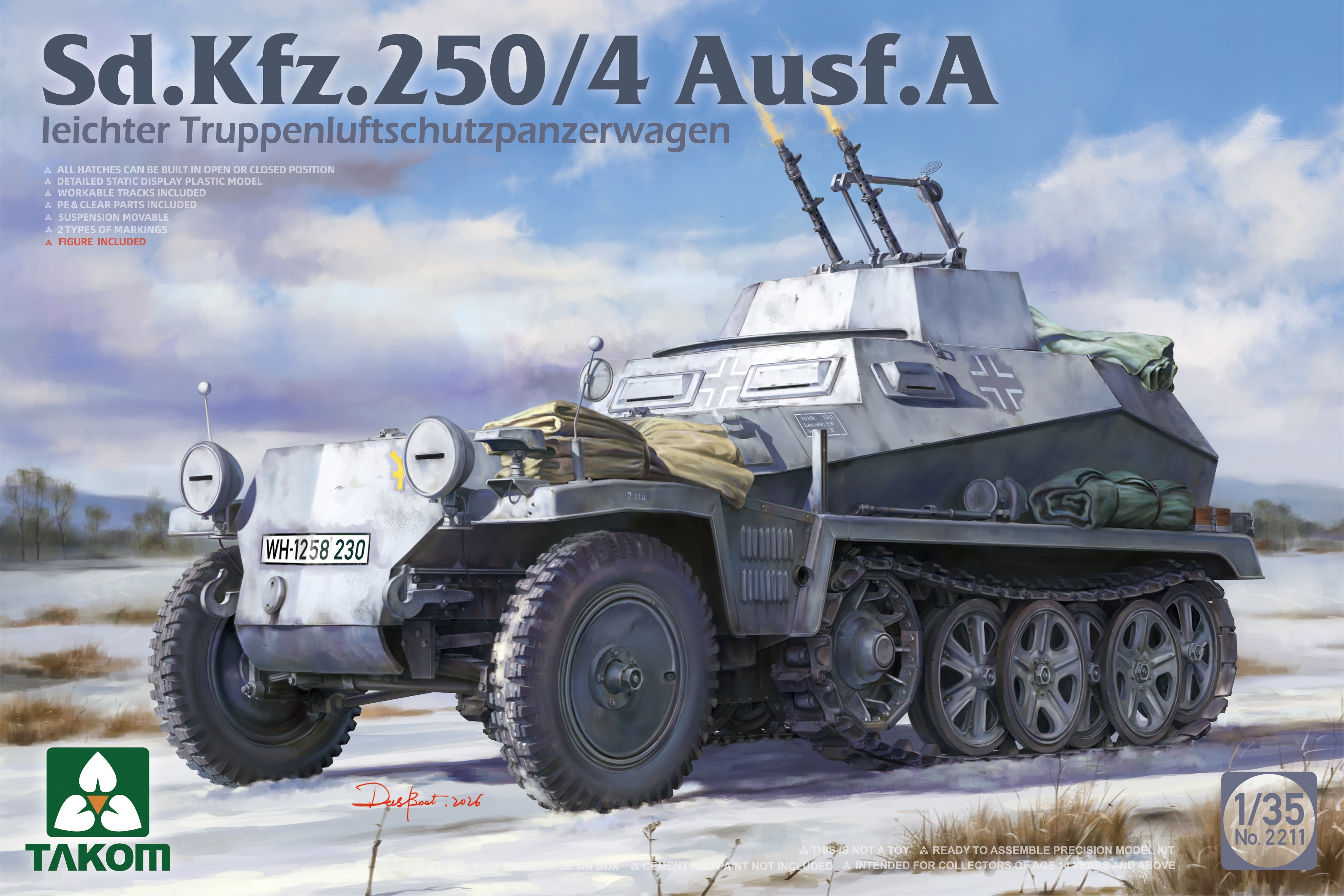 Takom 1/35 Sd.Kfz.250/4 Ausf.A leichter Truppenluftschutzpanzerwagen