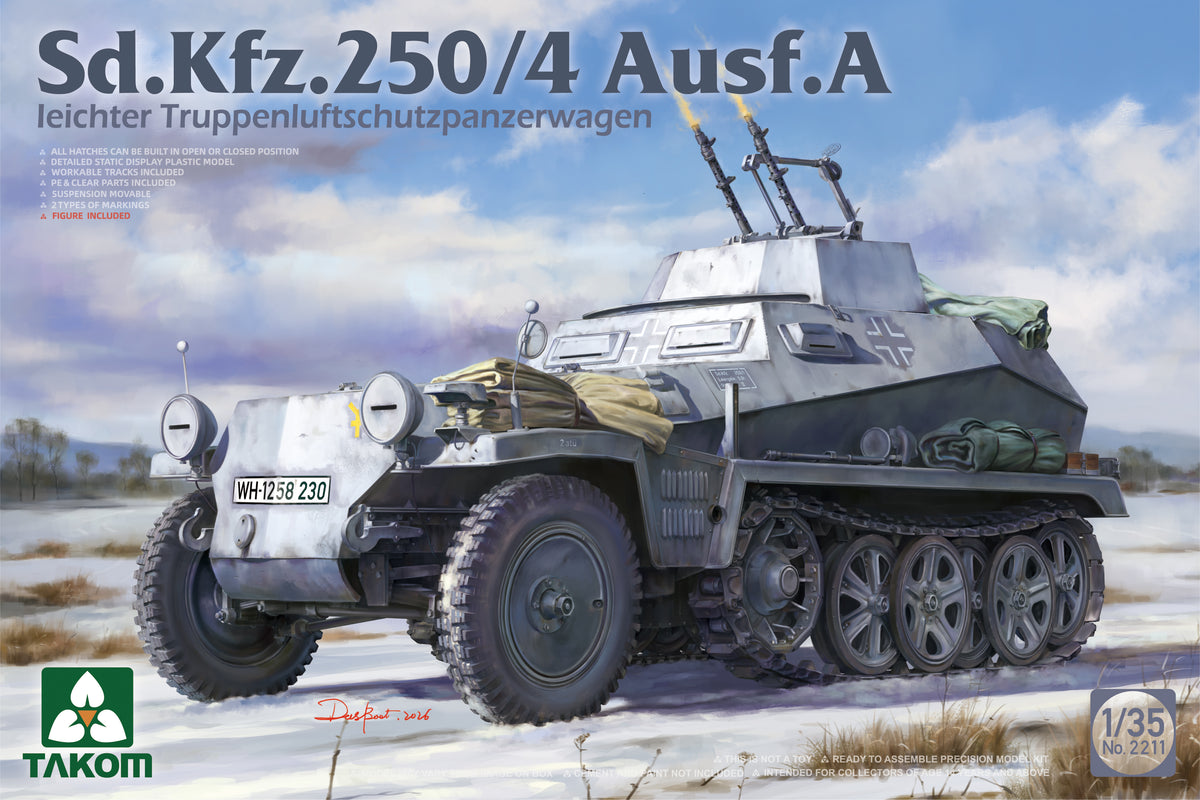 Takom 1/35 Sd.Kfz.250/4 Ausf.A leichter Truppenluftschutzpanzerwagen