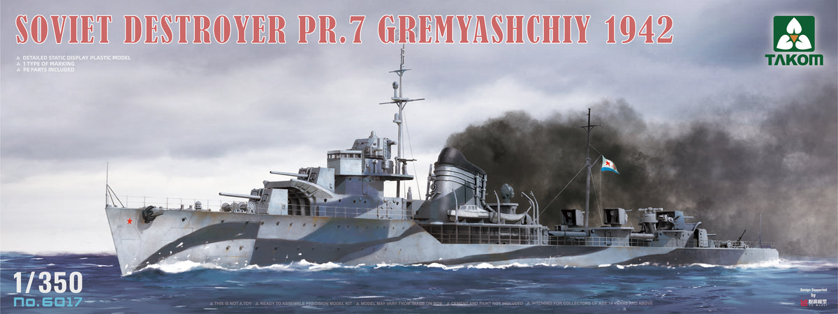 Takom 1/350 Soviet Destroyer PR.7 Gremyashchiy 1942 - Hobby Sense