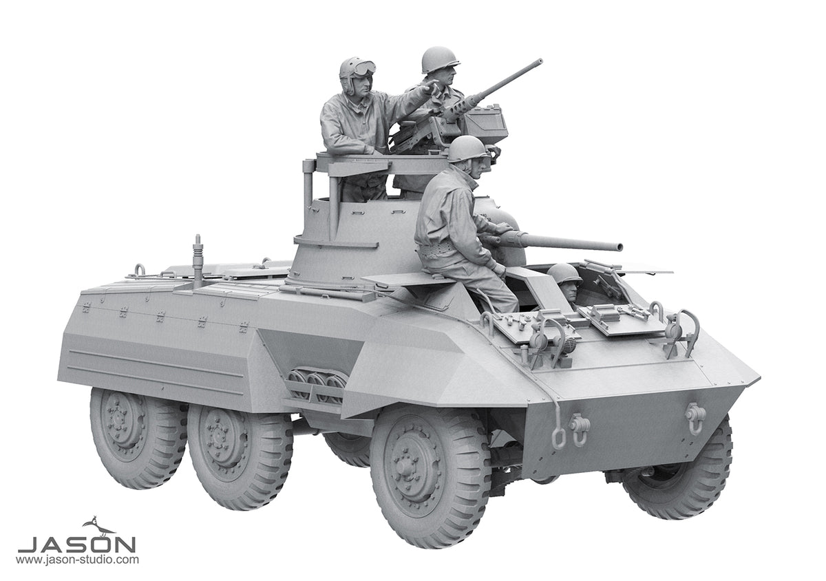 1/16 US M8 Greyhound Crew, RESIN - Hobby Sense