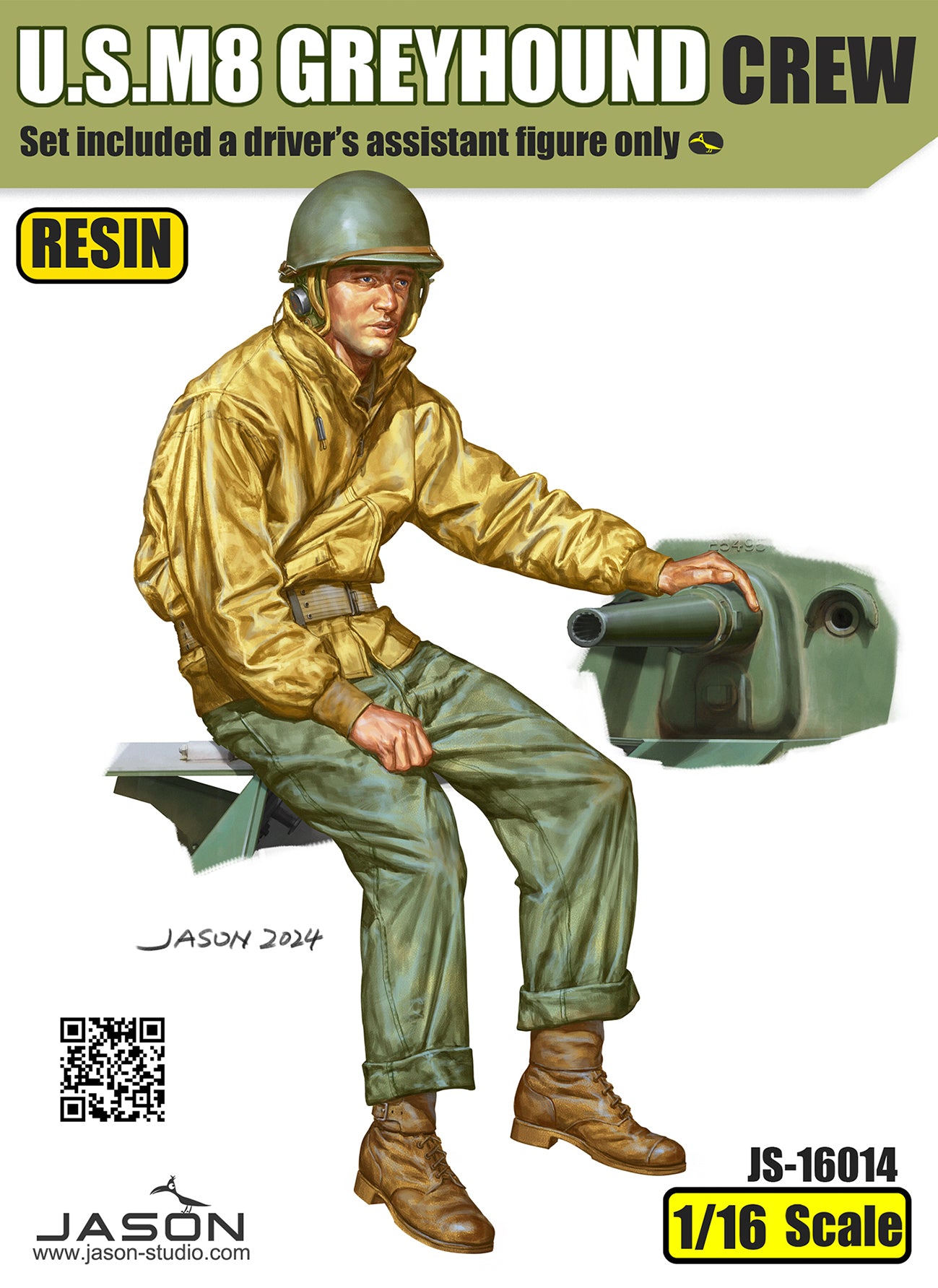 1/16 U.S. M8 Greyhound Crew, RESIN - Hobby Sense