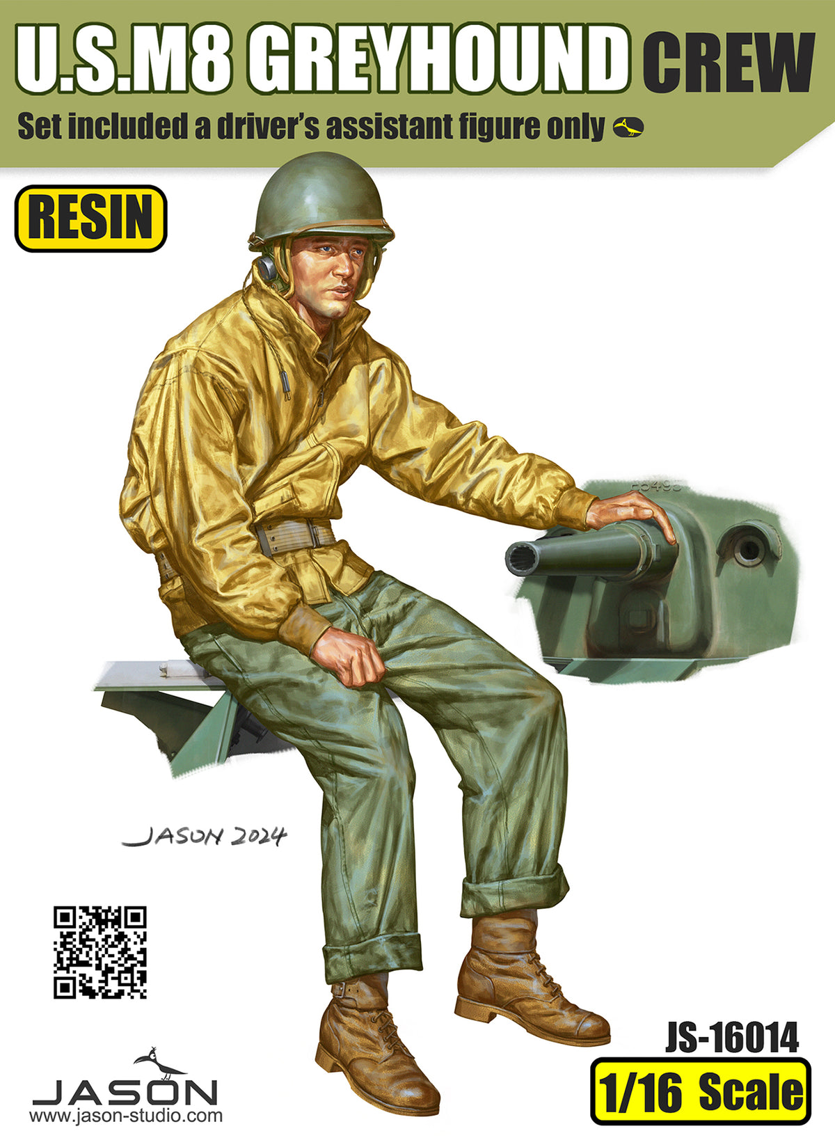 1/16 U.S. M8 Greyhound Crew, RESIN - Hobby Sense