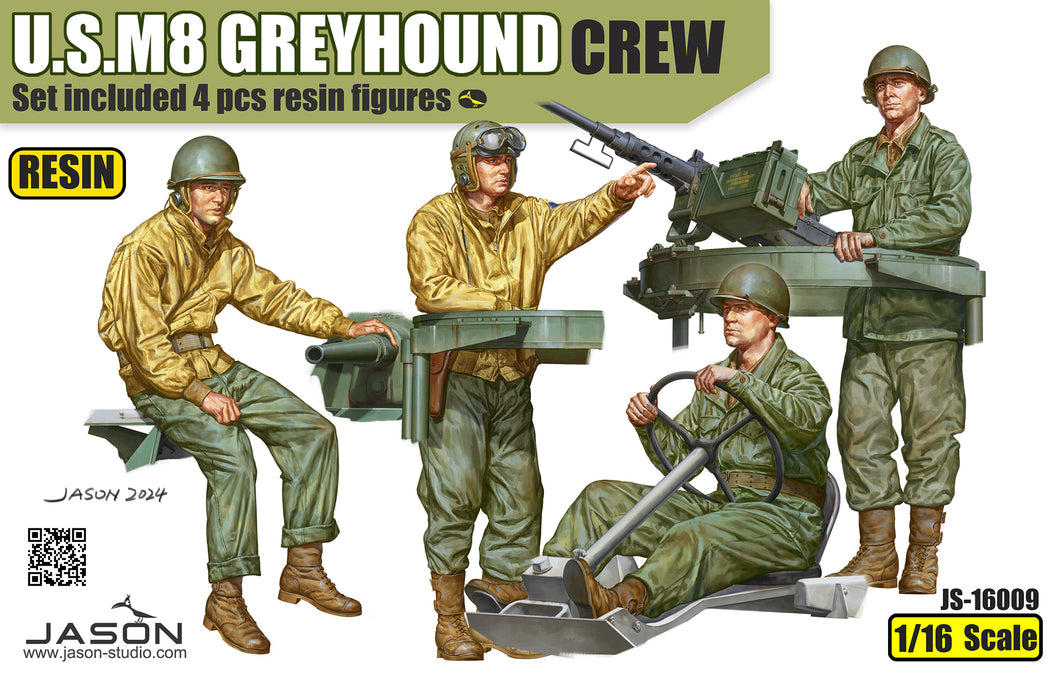 1/16 US M8 Greyhound Crew, RESIN - Hobby Sense