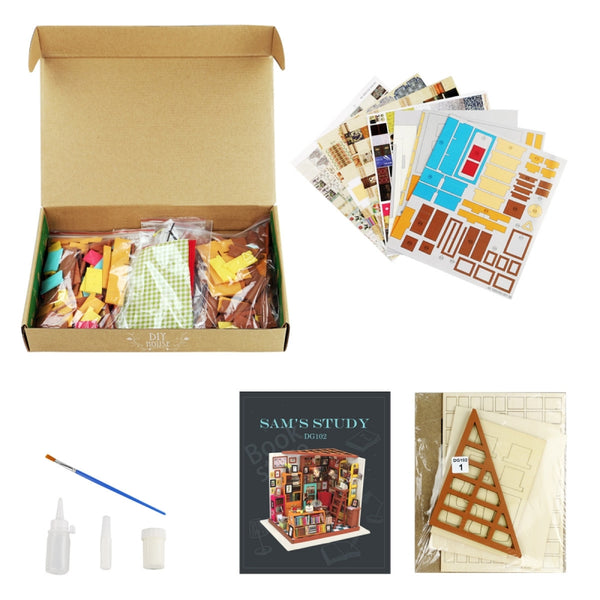 Rolife Sam's Study, DIY Miniature House Kit - Hobby Sense