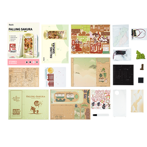 Falling Sakura DIY Book Nook Shelf Insert Kit - Hobby Sense
