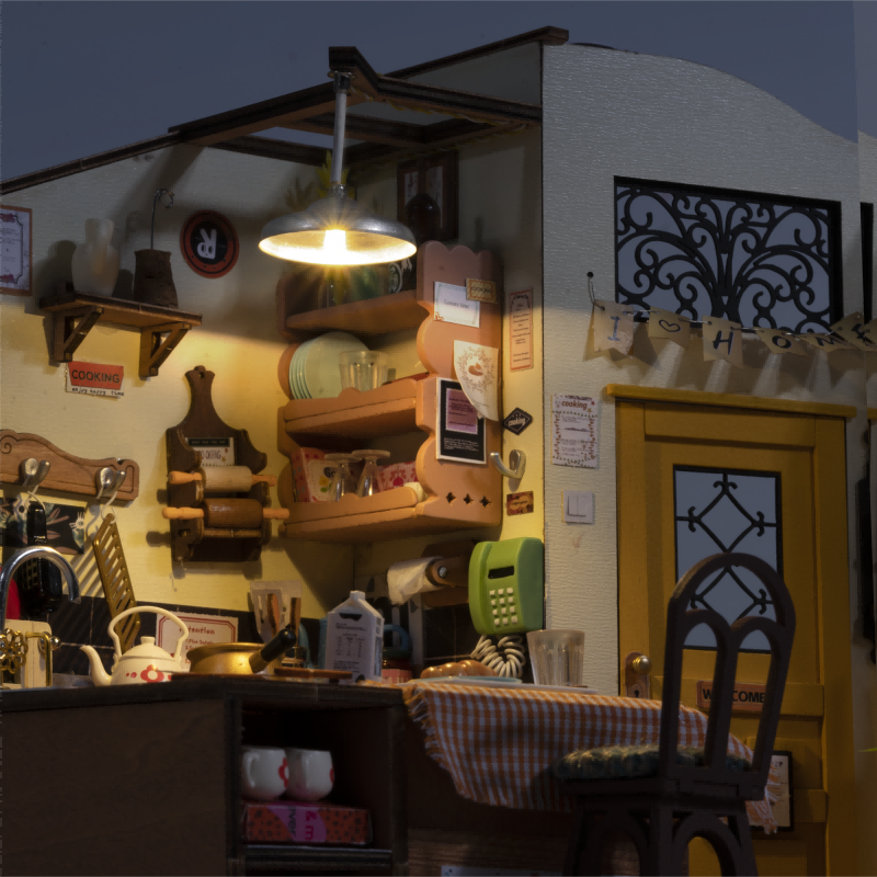 Cozy Kitchen DIY Miniature House Kit - Hobby Sense