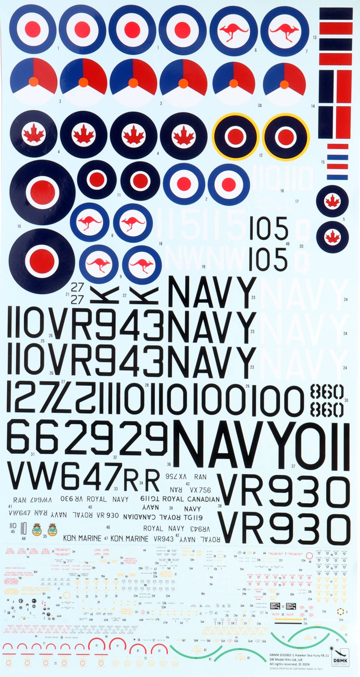 DBMK 1/32 Hawker Sea Fury FB.11 w/Canadian Markings