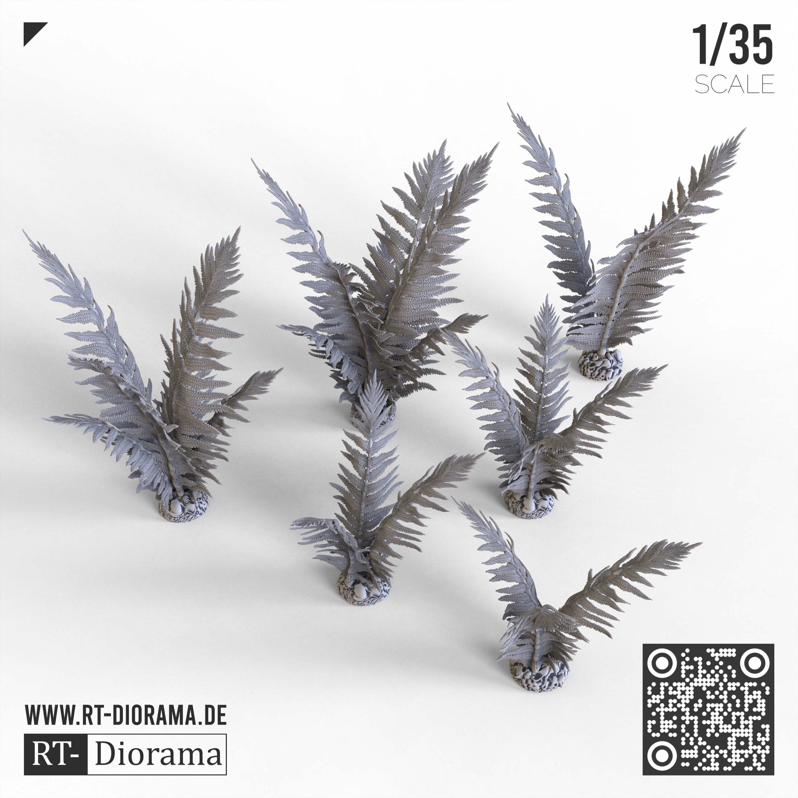 RT Diorama 1/35 Common Fern Set - Hobby Sense