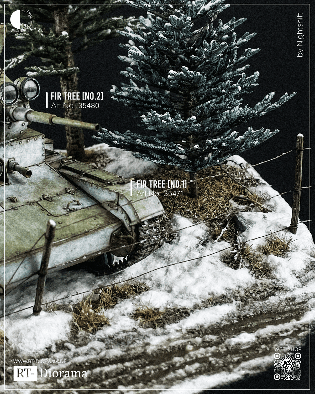 RT Diorama 1/35 Fir Tree (type 2) - Hobby Sense