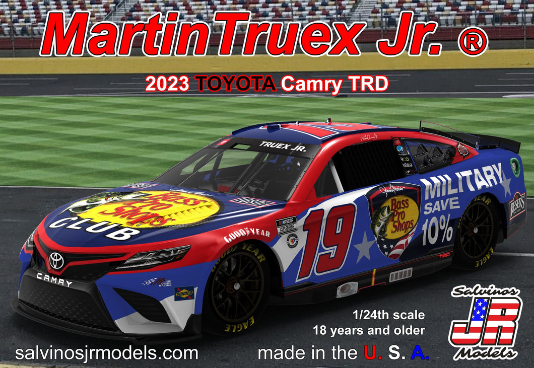 1/24 Joe Gibbs Martin Truex 2023 Next Gen Bass Pro Shops Patriotic Toyota Camry - Hobby Sense