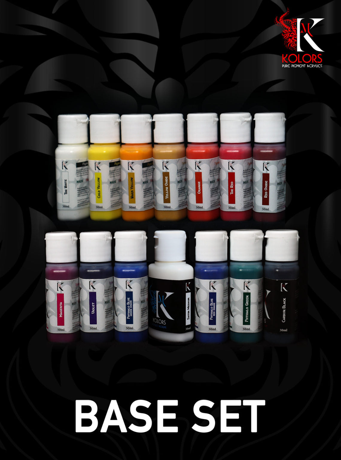 Kimera Kolors Pure Pigment Acrylics Base Set - Hobby Sense